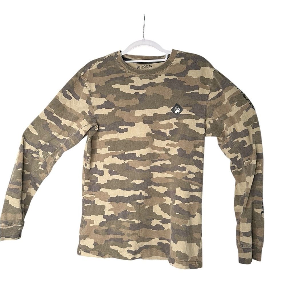 Duluth Trading Co Brown Tan Long Sleeve Tee